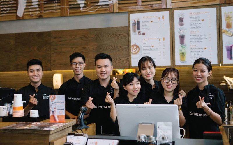Áo đồng phục quán cafe được sản xuất tại xưởng may chuyên nghiệp