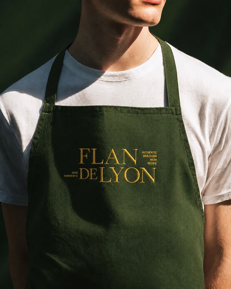 tạp dề quán cafe được tư vấn may theo logo thương hiệu