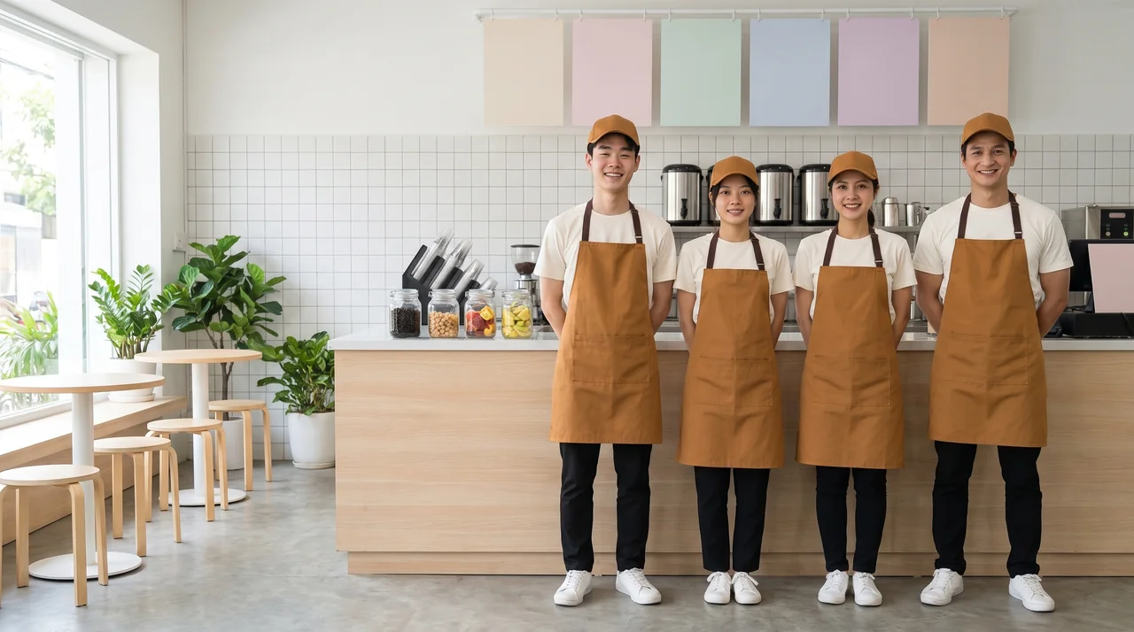 Mẫu đồng phục quán cafe hiện đại